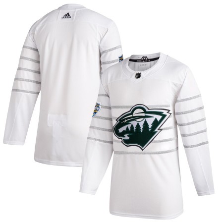 Män NHL Minnesota Wild Tröjor Blank Vit Adidas 2020 All-Star Authentic
